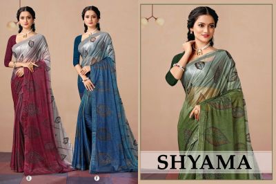 Ronisha Shyama Printed Party Wear Sarees Catalog
